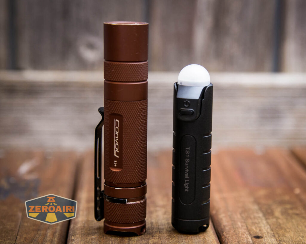 beside the Convoy S2+ flashlight