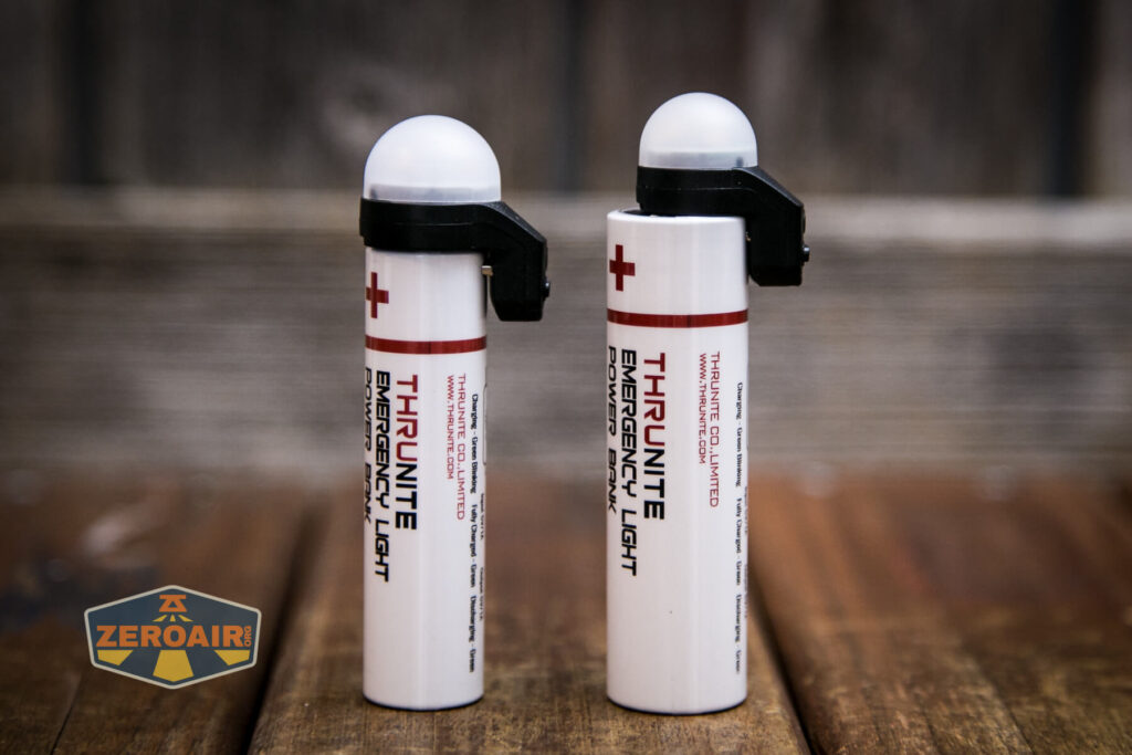 Thrunite TS1 Self-Rescue flashlight beside 21700 version