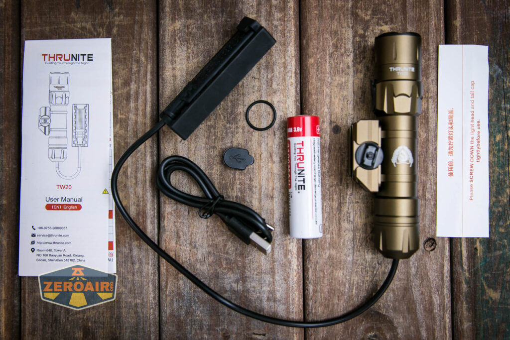 Thrunite TW20 flashlight what's included