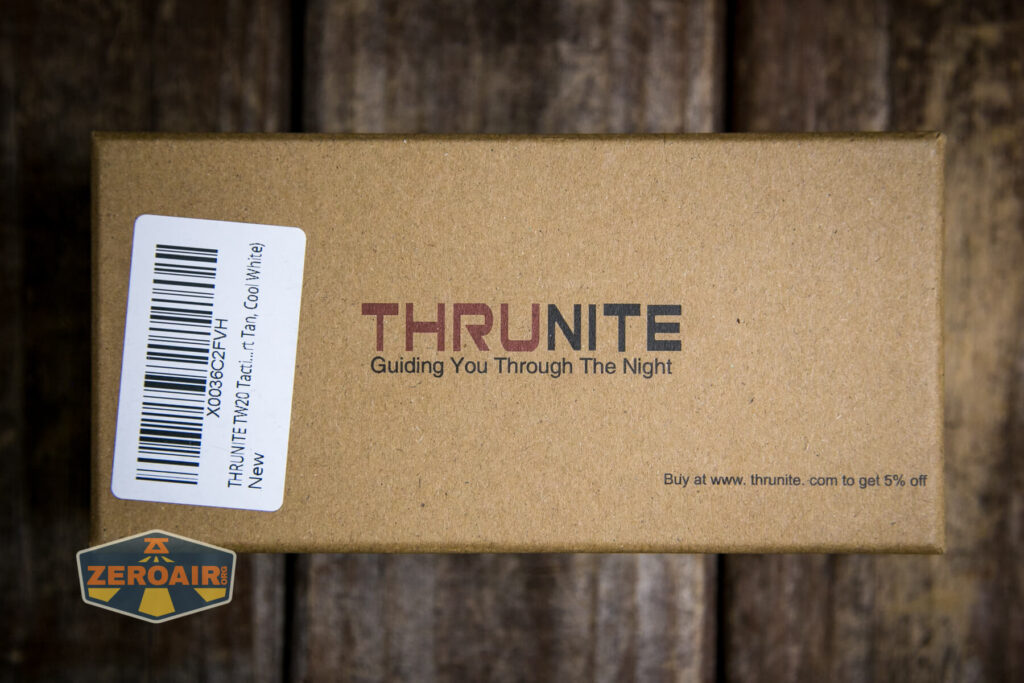 Thrunite TW20 flashlight box