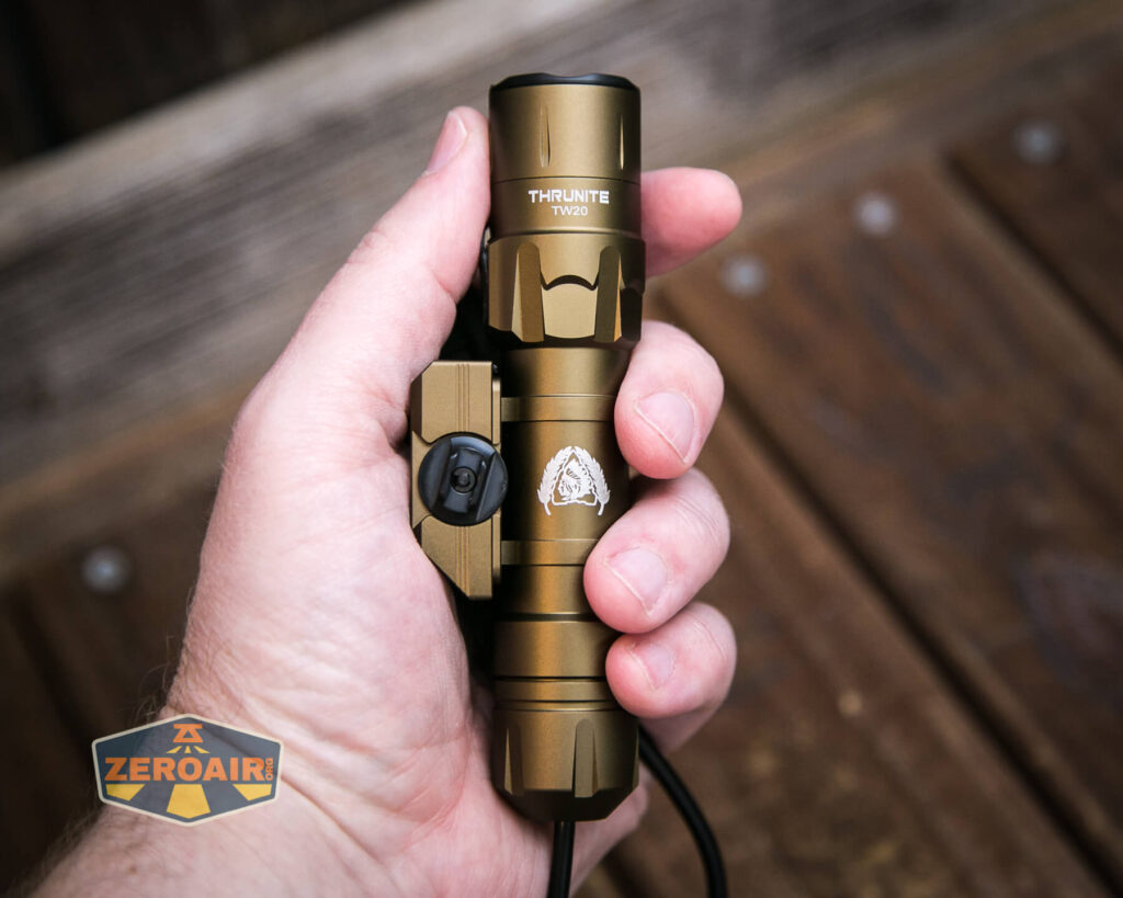 Thrunite TW20 flashlight in hand