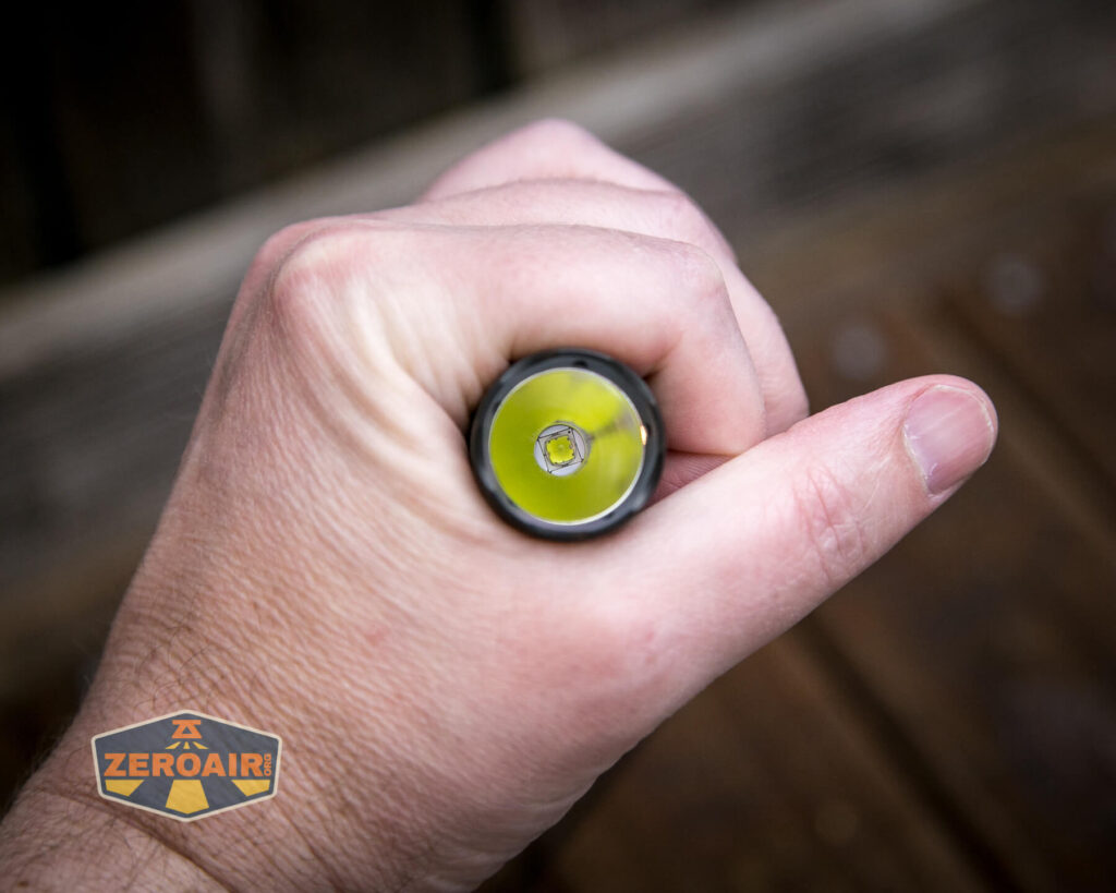 Thrunite TW20 flashlight in hand