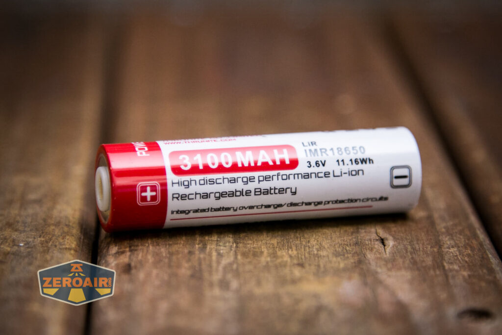 Thrunite TW20 flashlight included 18650 cell