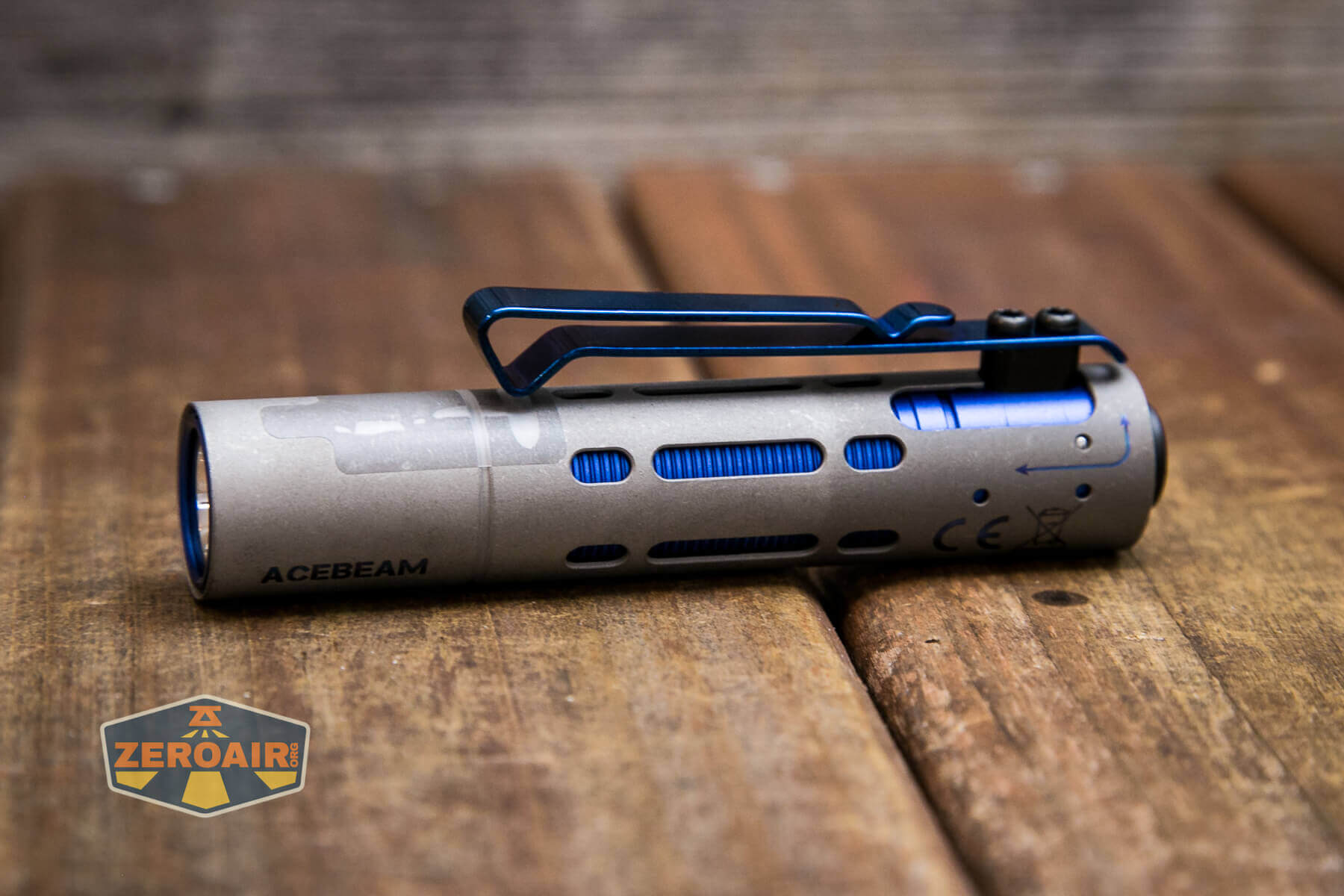 Acebeam Rider RX Titanium flashlight pocket clip