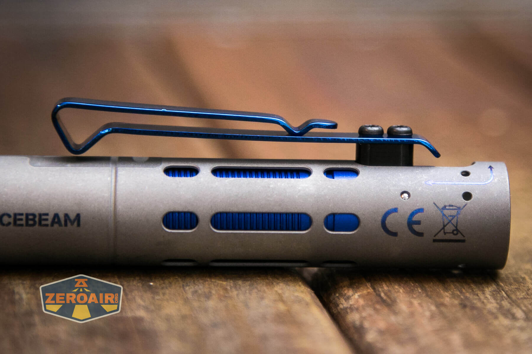 Acebeam Rider RX Titanium flashlight pocket clip