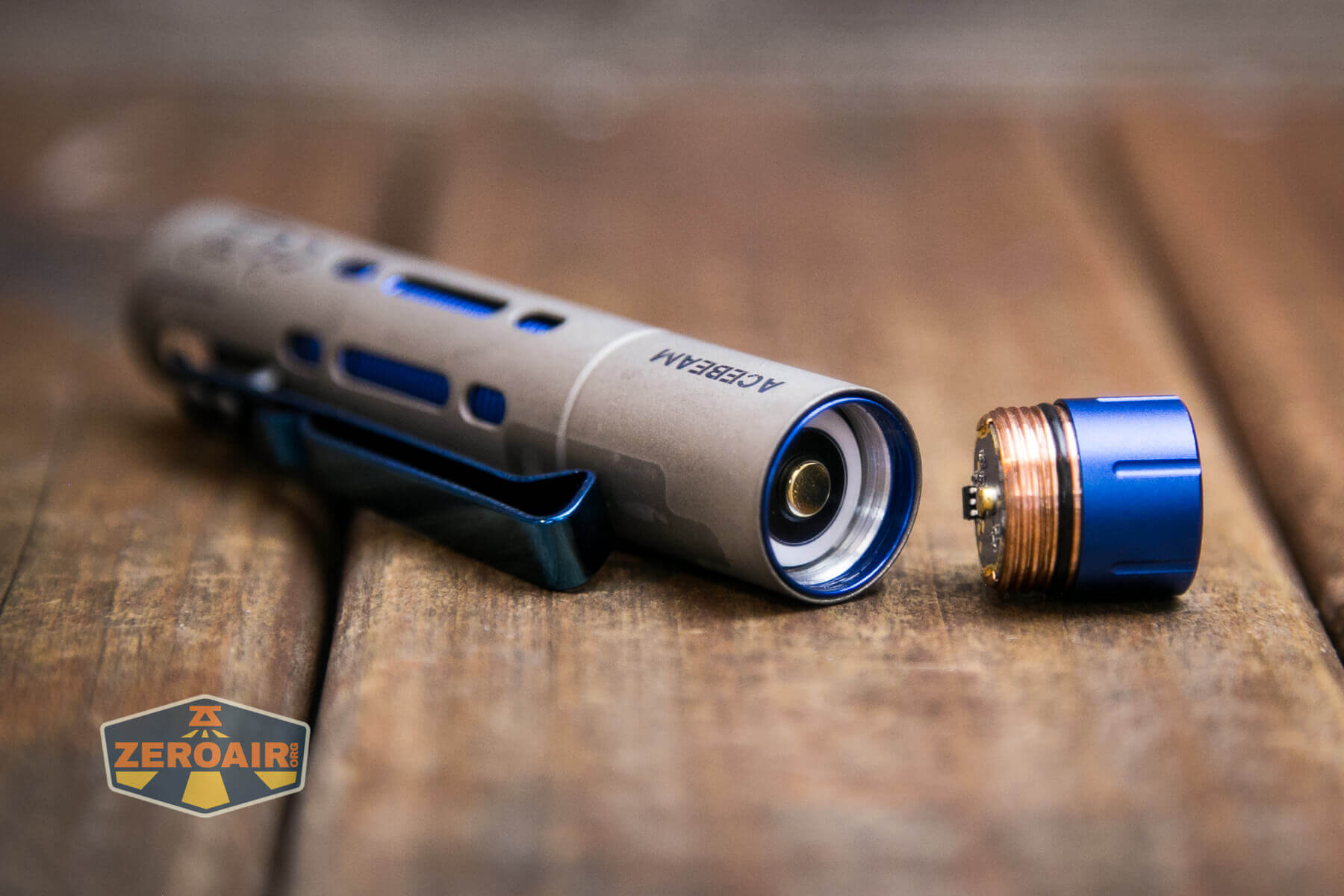 Acebeam Rider RX Titanium flashlight included 14500 installed