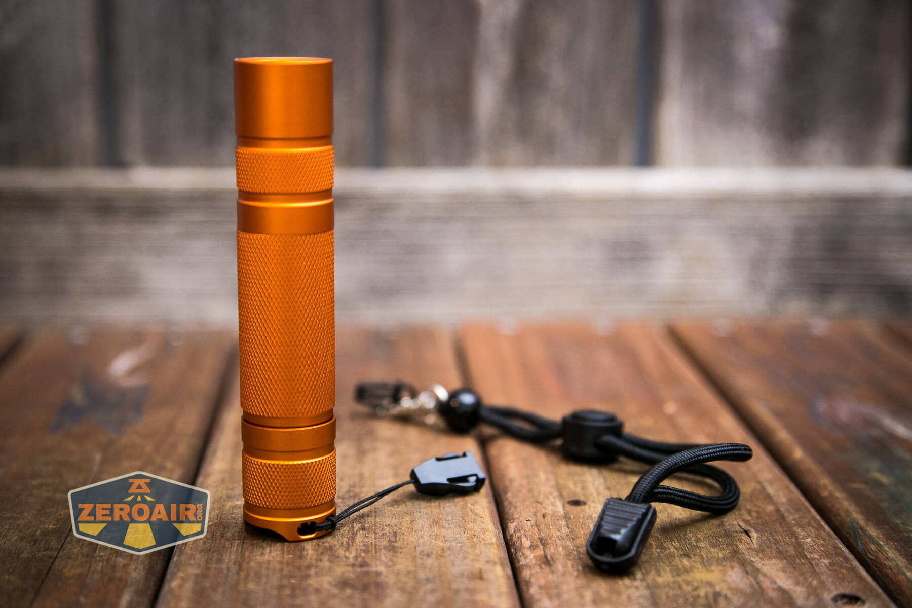Convoy S2+ Nichia 519a Flashlight lanyard installed