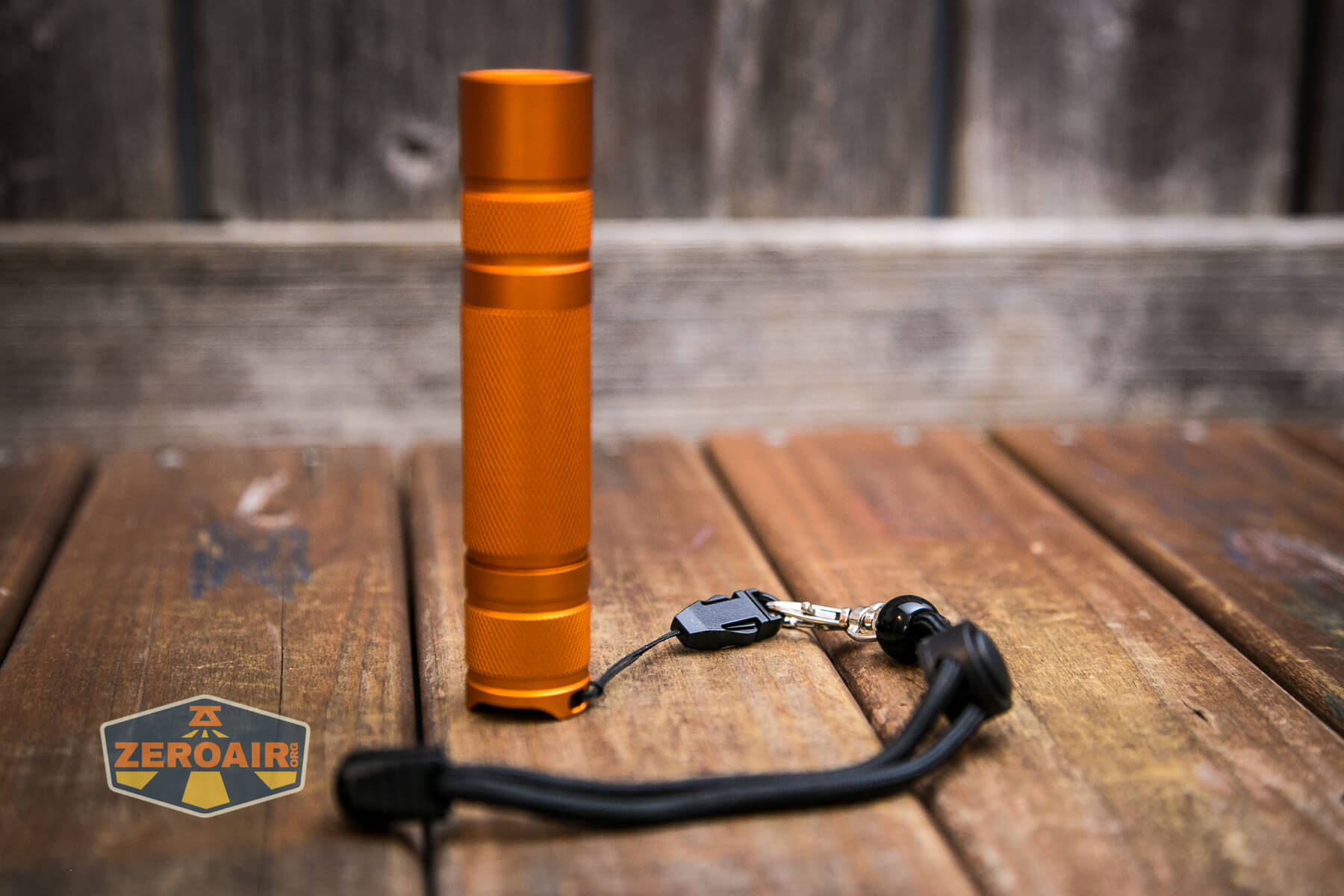 Convoy S2+ Nichia 519a Flashlight lanyard installed