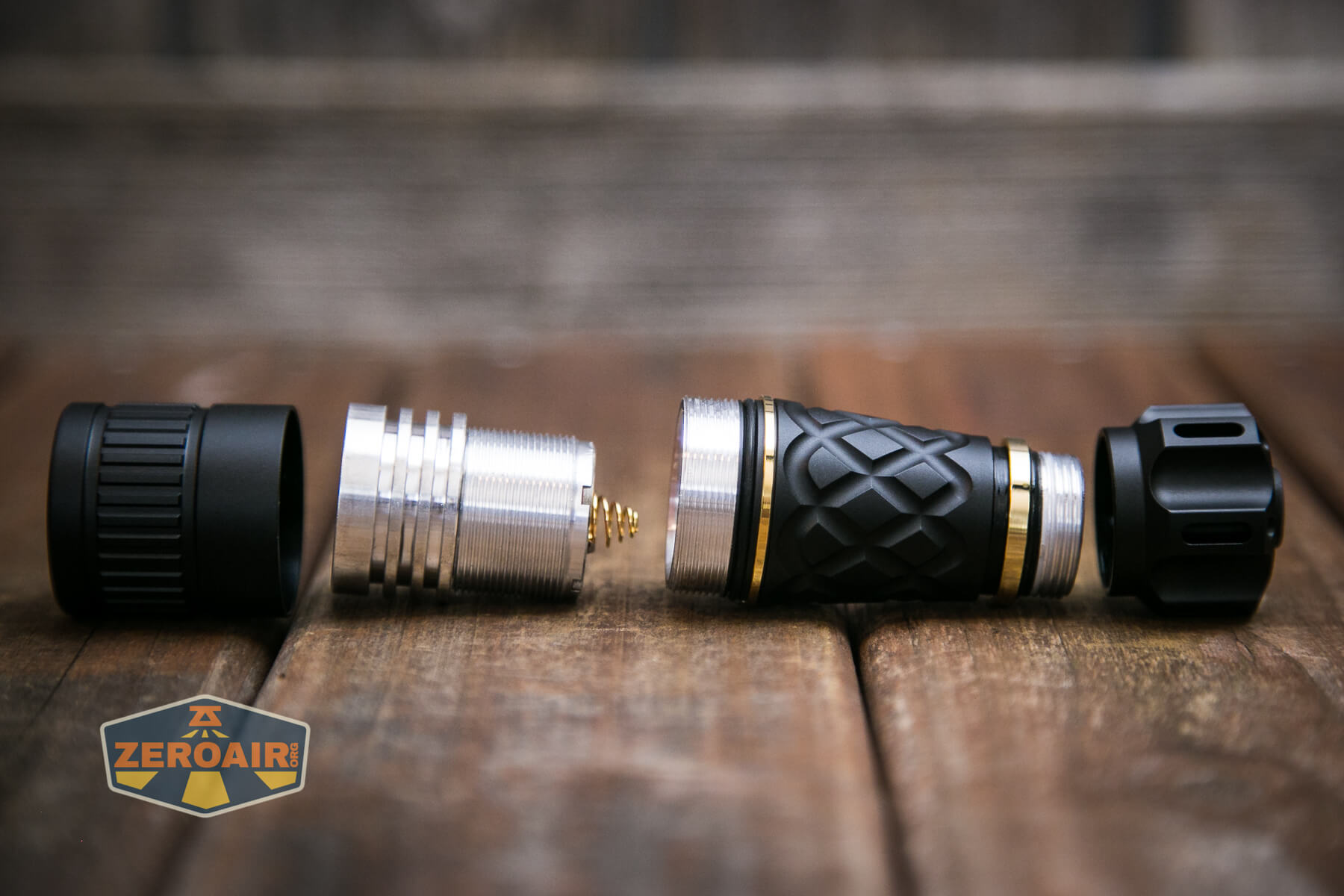 Lumintop Thor1 LED flashlight head and tail off