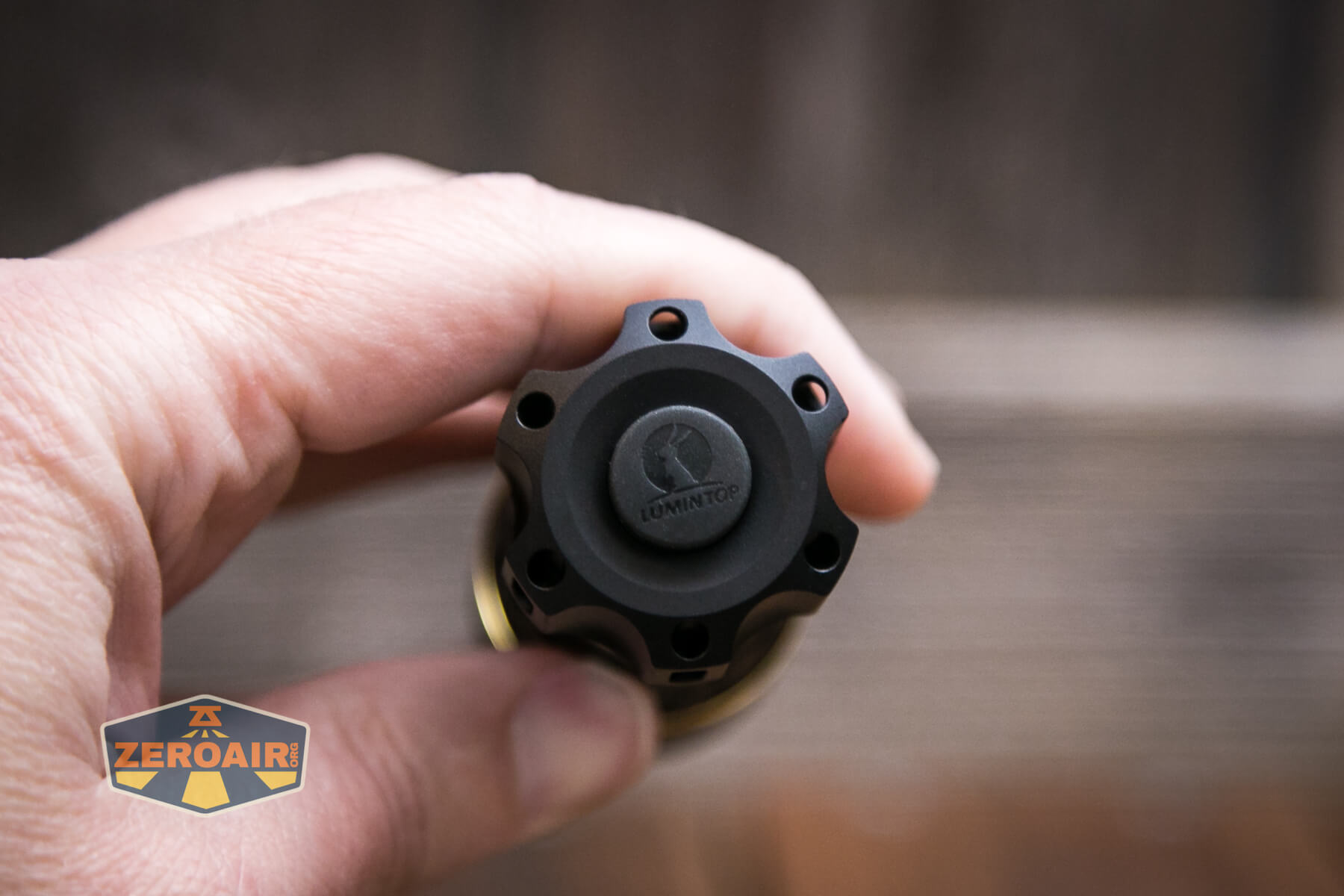 Lumintop Thor1 LED flashlight tailcap switch
