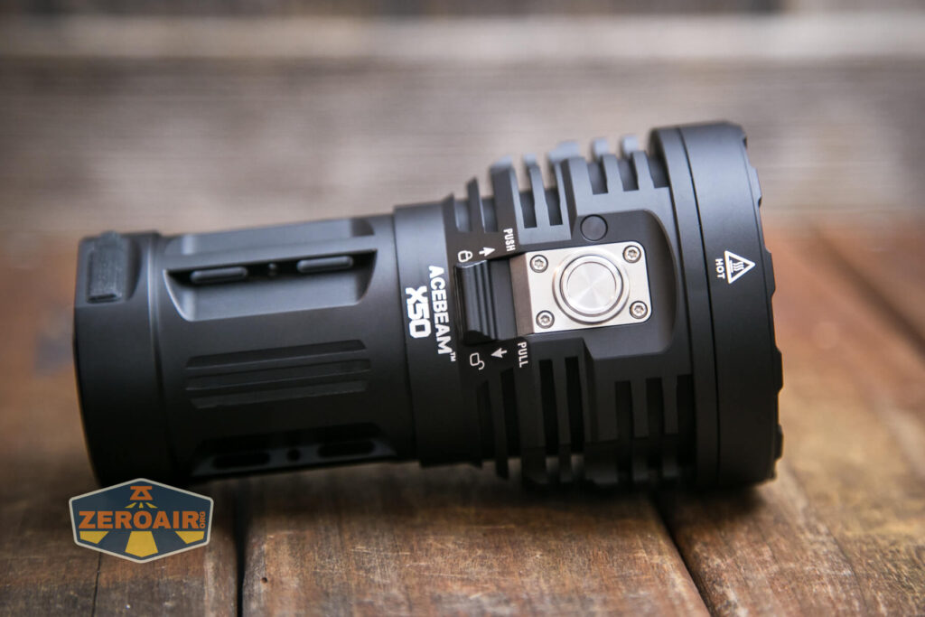 Acebeam X50 CRI flashlight e-switch