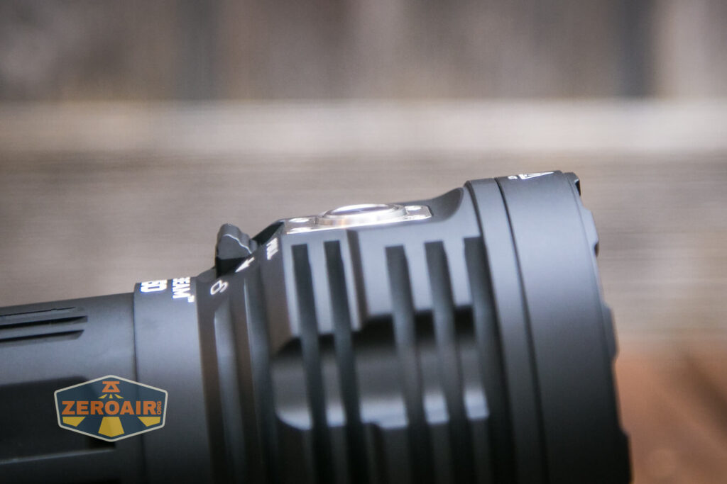 Acebeam X50 CRI flashlight e-switch profile