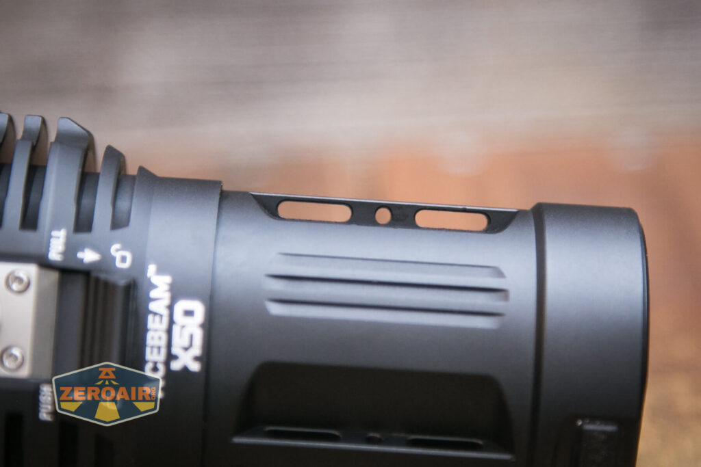 Acebeam X50 CRI flashlight body loops for lanyard