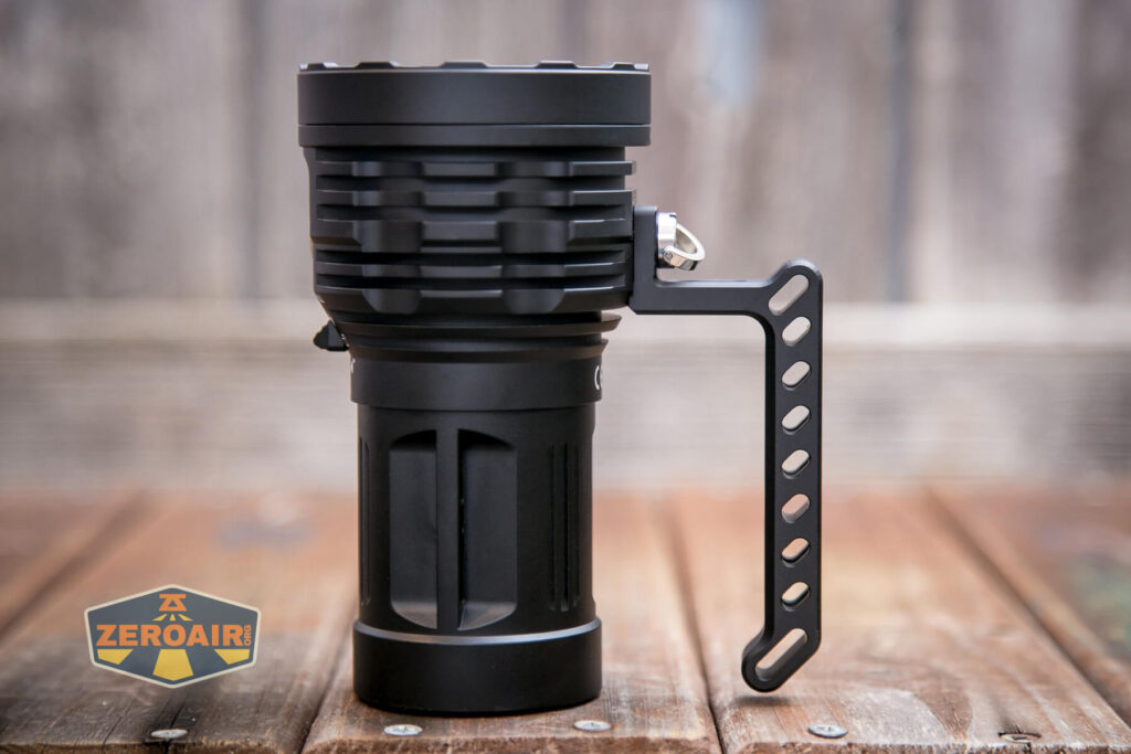 Acebeam X50 CRI flashlight handle while tailstanding