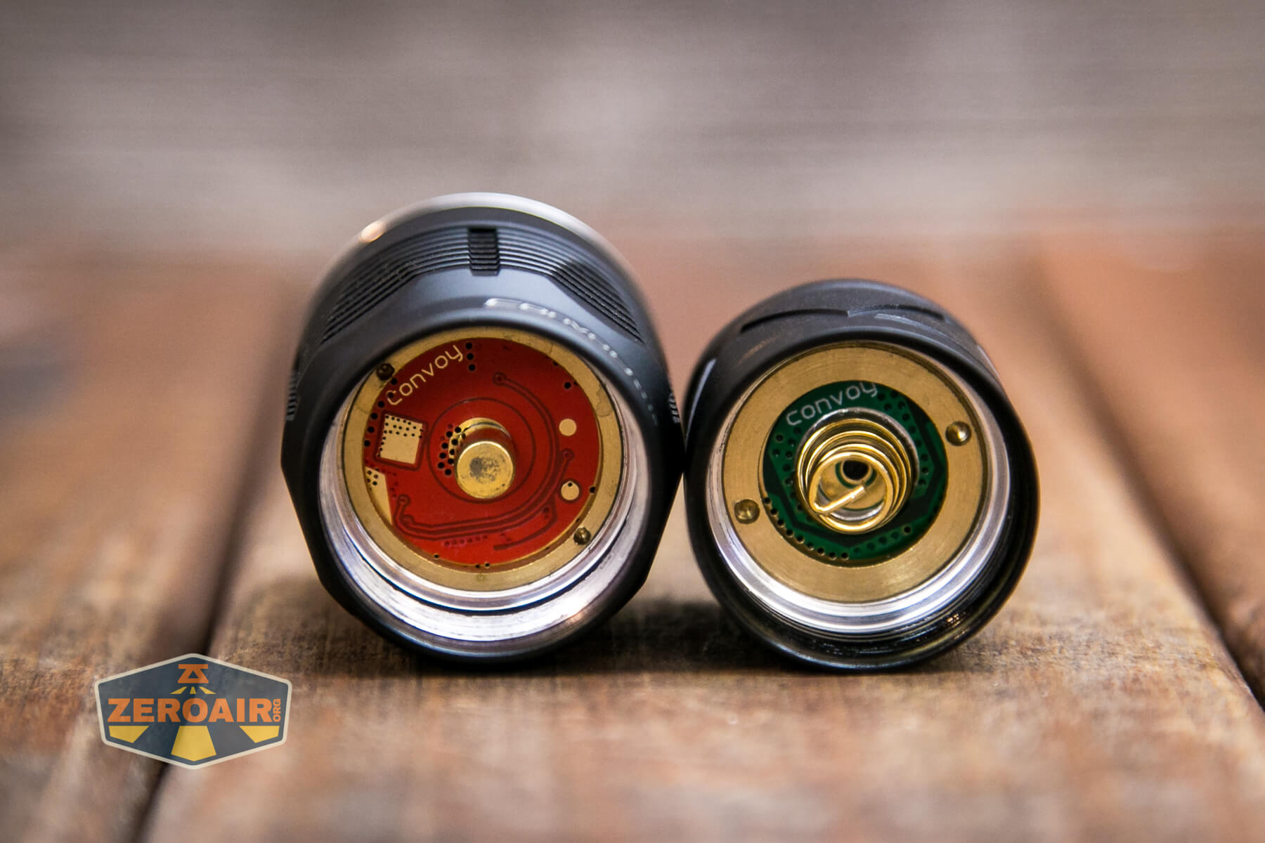 Convoy S21D Nichia 519a Flashlight head and tail contacts