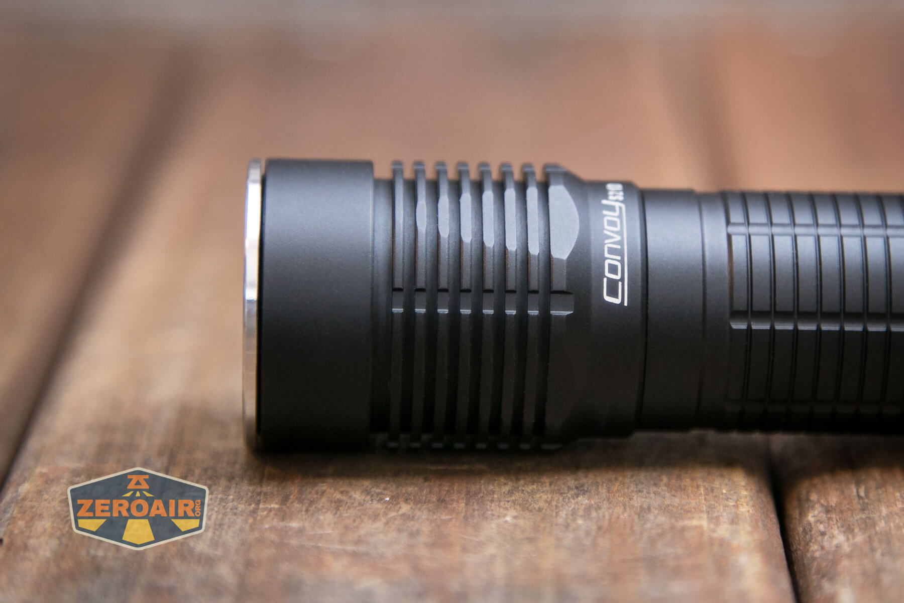 Convoy S21D Nichia 519a Flashlight head cooling fins