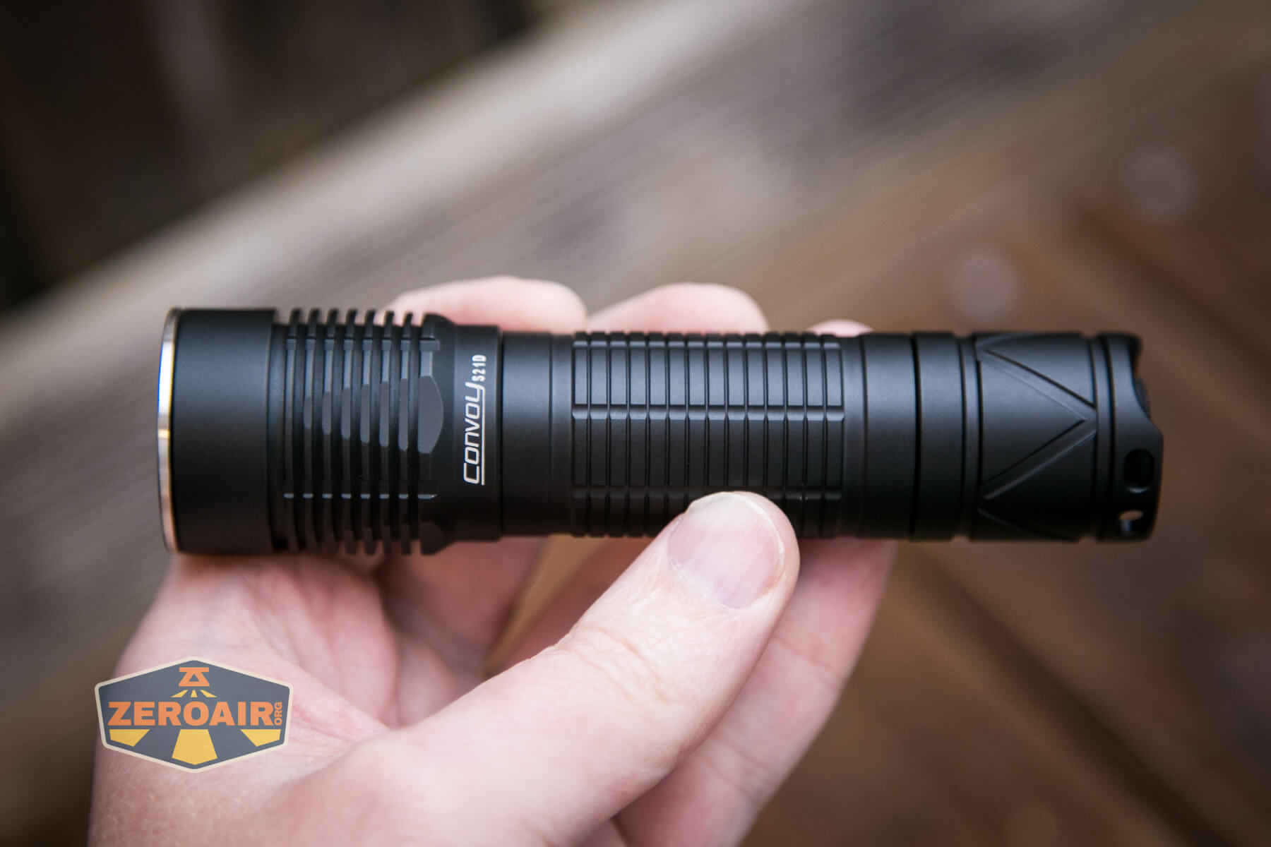Convoy S21D Nichia 519a Flashlight in hand