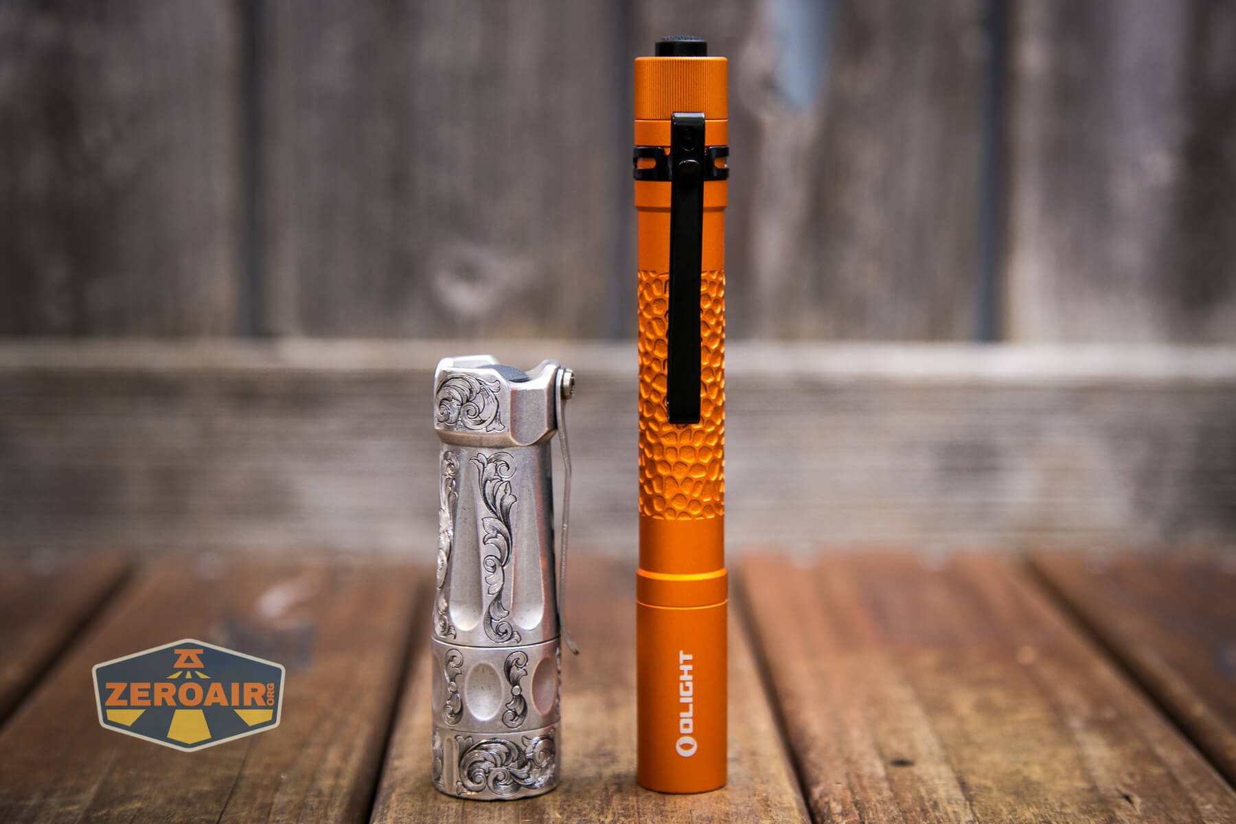 Olight i5T Plus Pebble flashlight with torchlab boss 35