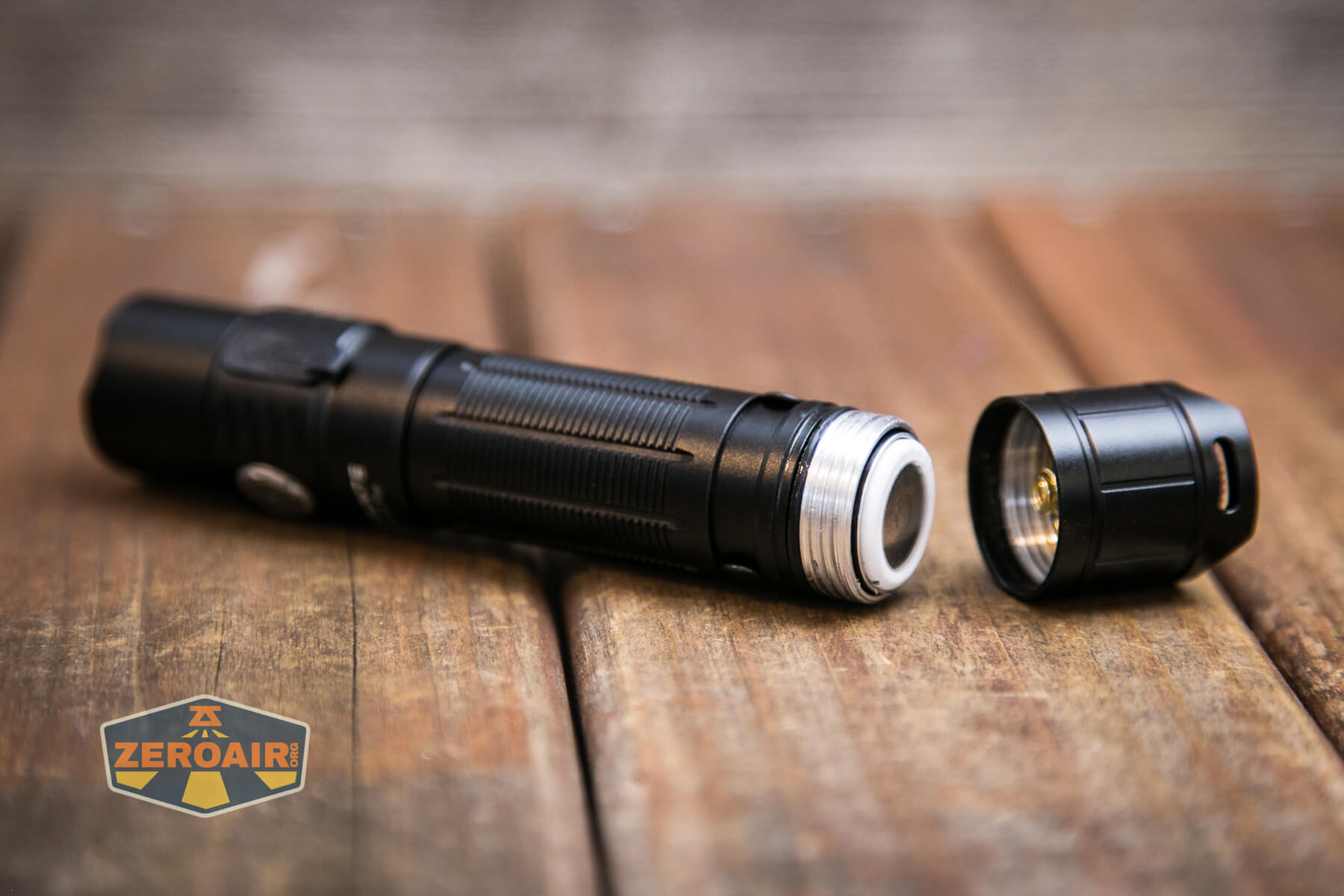Thrunite TN12 Pro flashlight 18650 installed