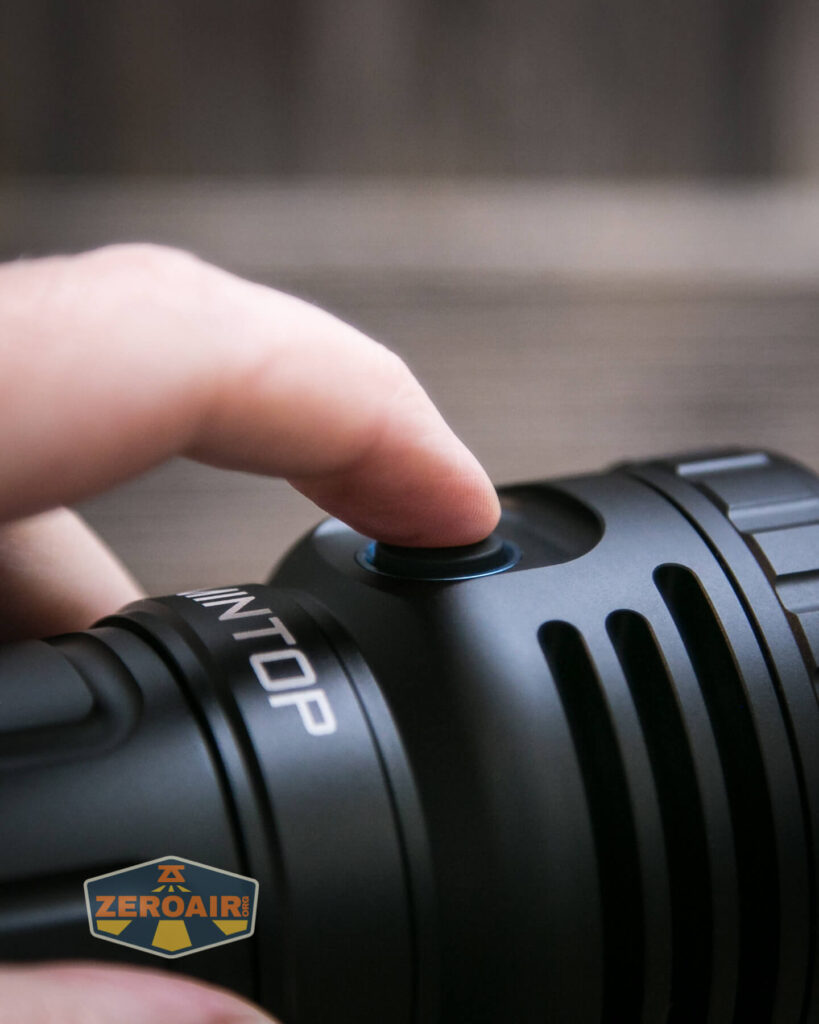 Lumintop Thor Pro LEP and LED flashlight e-switch actuation