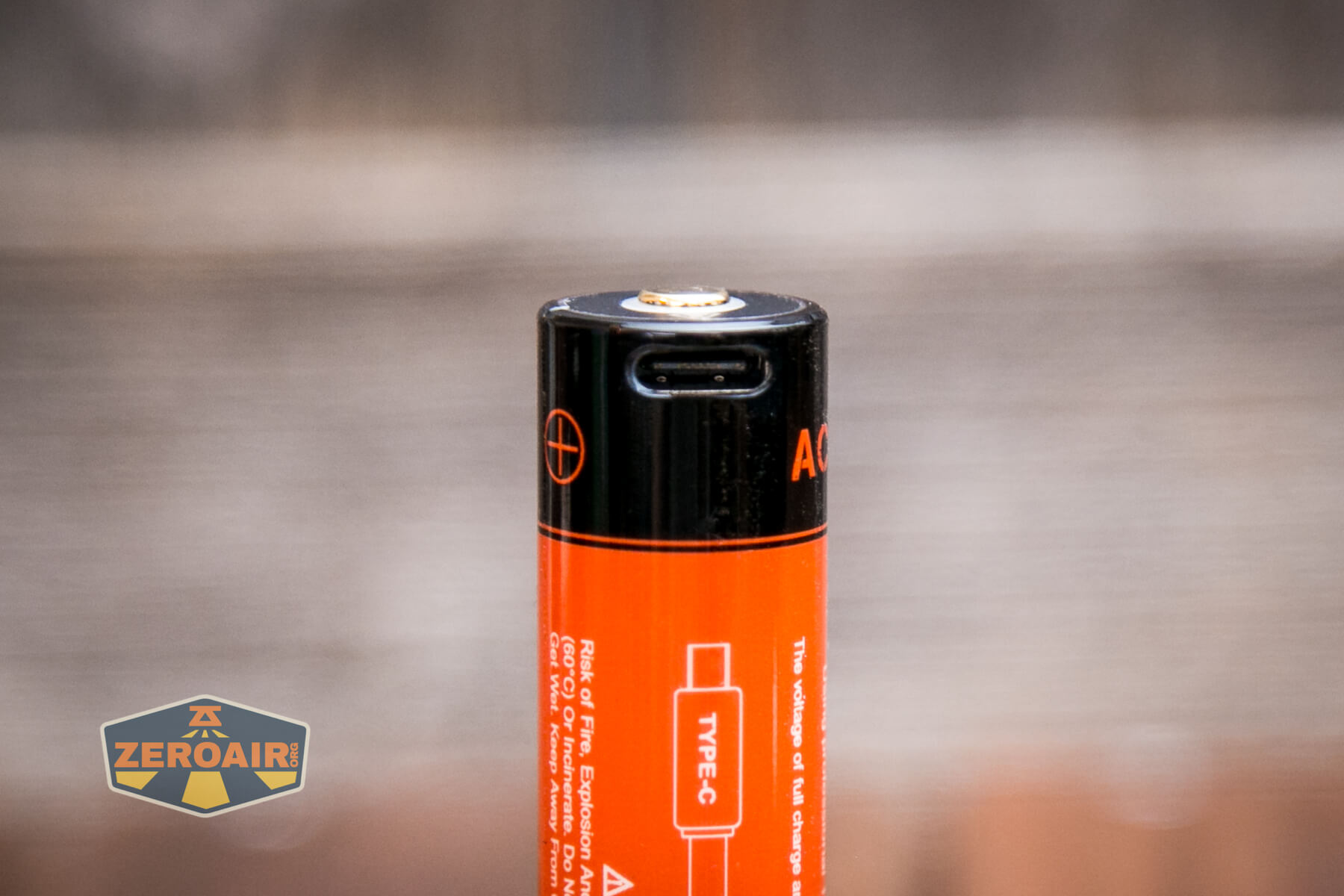 Acebeam E70 Mini flashlight 18650 charging port