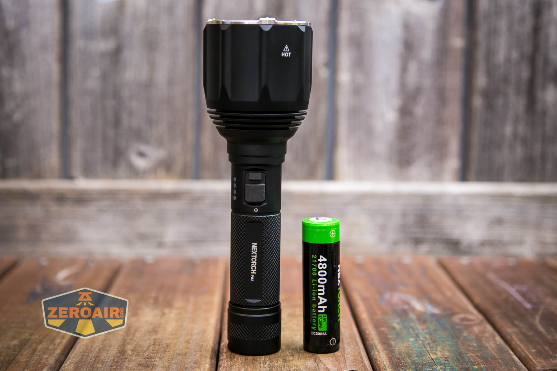 Nextorch P82 long-range flashlight with included 21700 cell