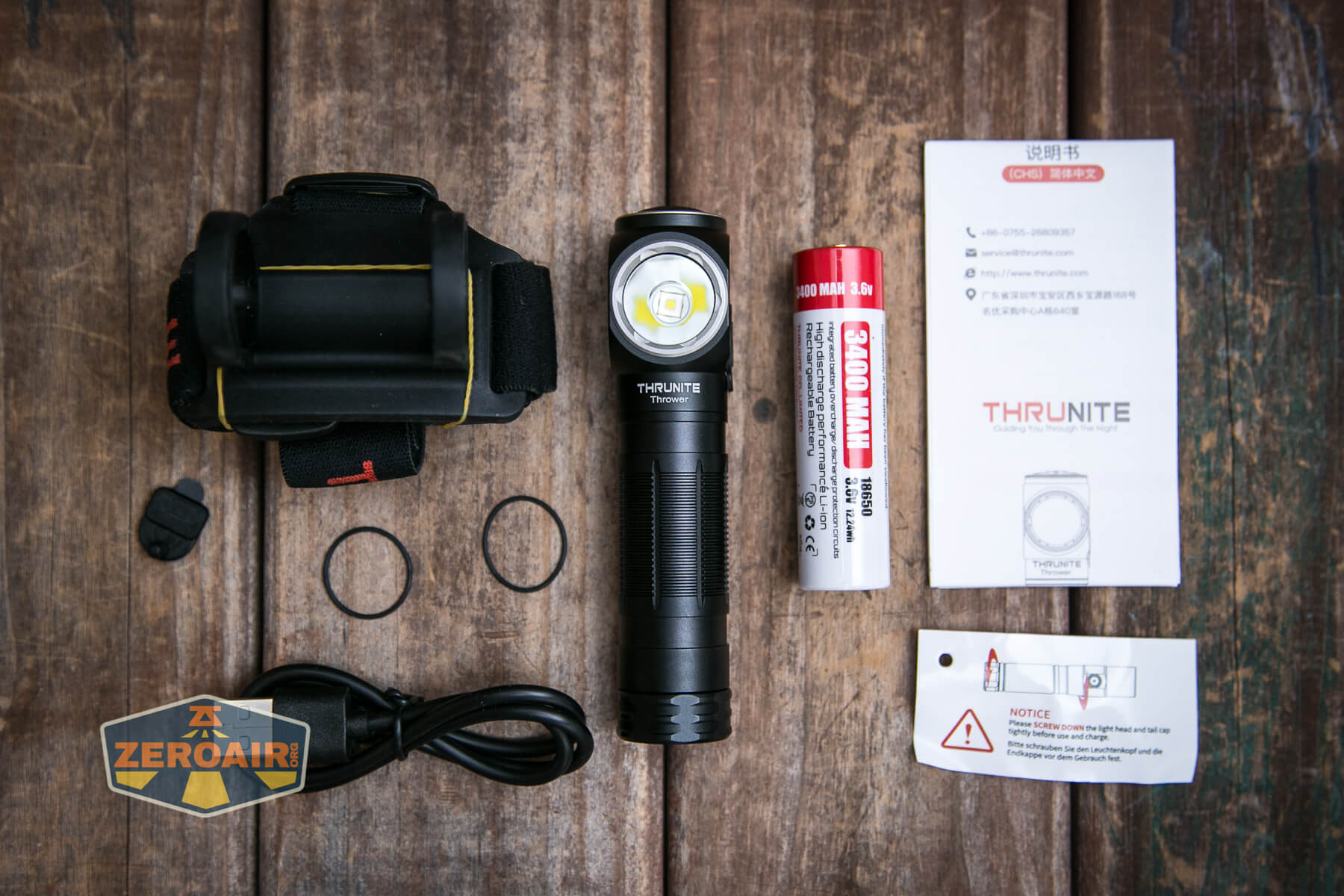 Thrunite Thrower Headlamp what's included
