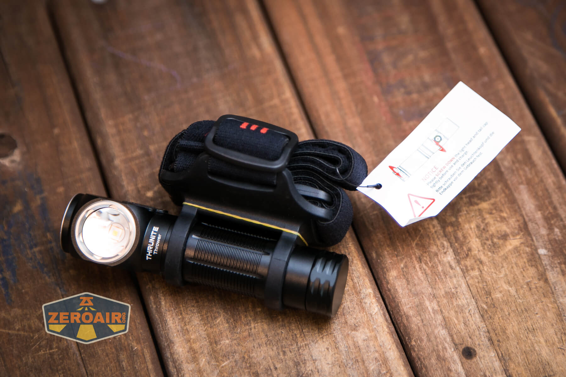 Thrunite Thrower Headlamp label