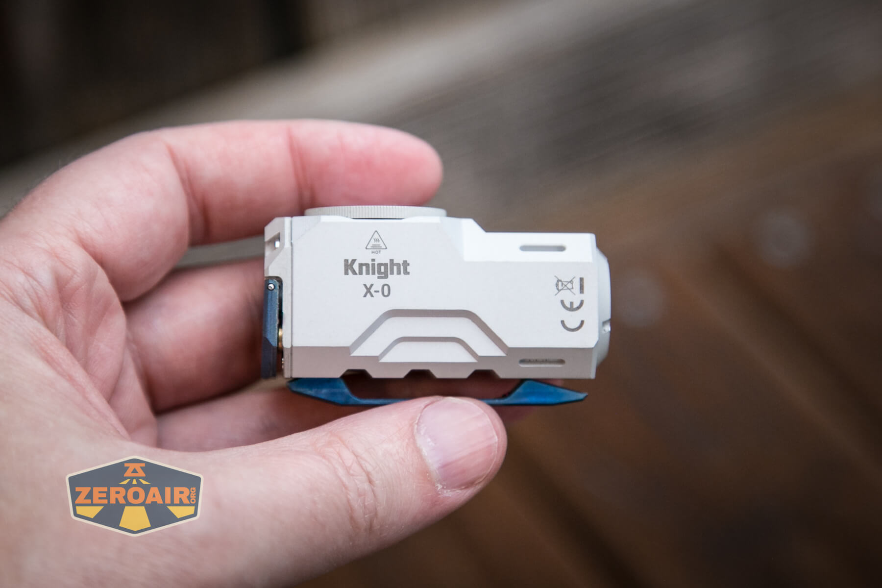 Wuben X-0 Knight flashlight in hand