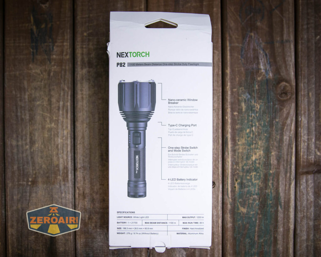 Nextorch P82 long-range flashlight package