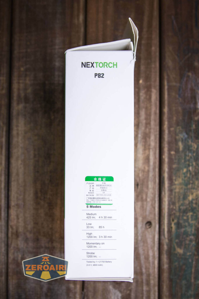 Nextorch P82 long-range flashlight package