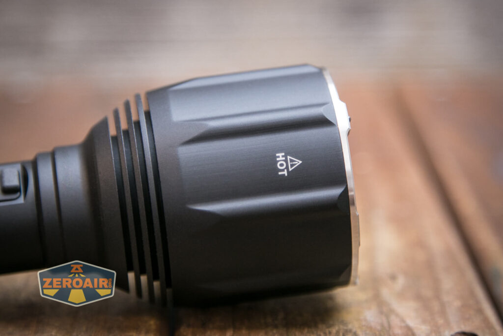 Nextorch P82 long-range flashlight bezel design