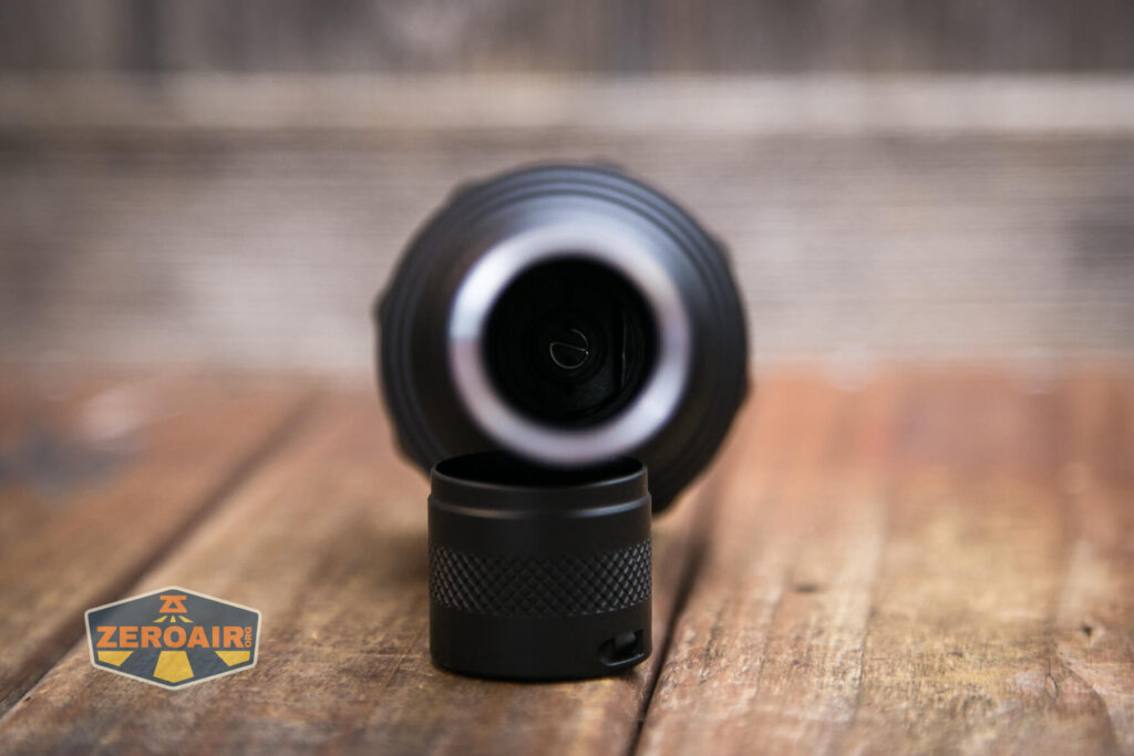 Nextorch P82 long-range flashlight head contact