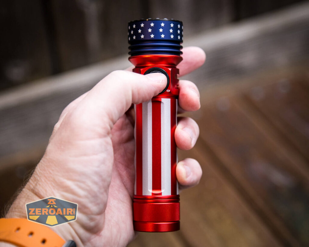 Olight Seeker 3 Pro Flashlight in hand