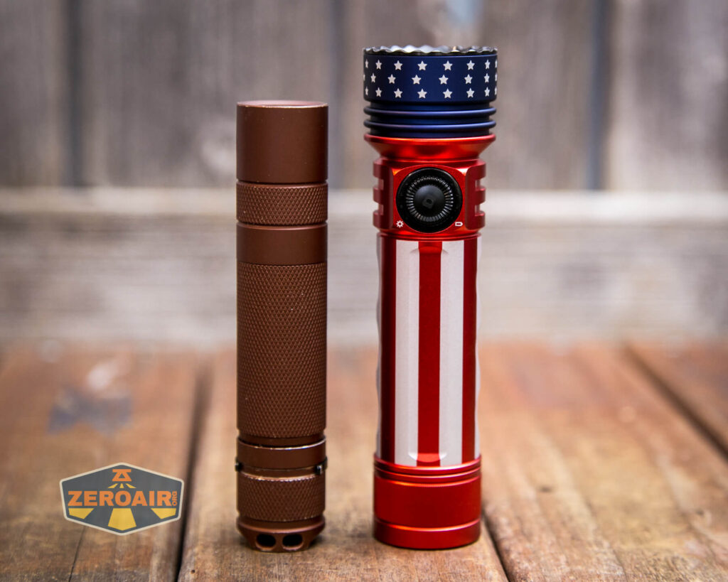 beside the Convoy S2+ flashlight