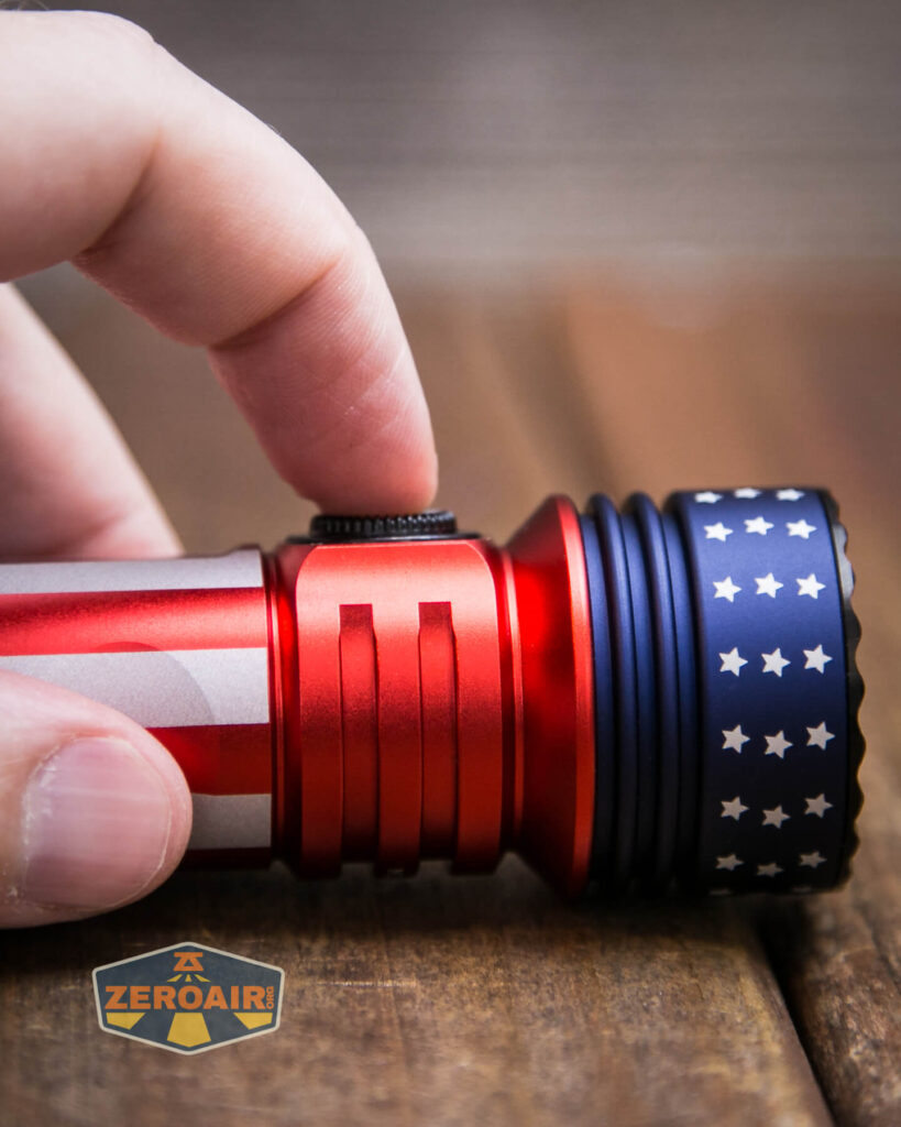 Olight Seeker 3 Pro Flashlight rotary e-switch actuation