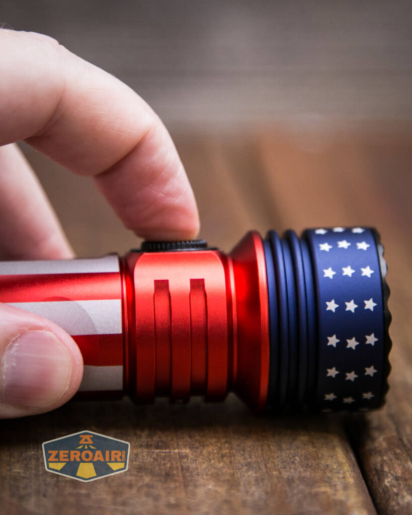 Olight Seeker 3 Pro Flashlight rotary e-switch actuation