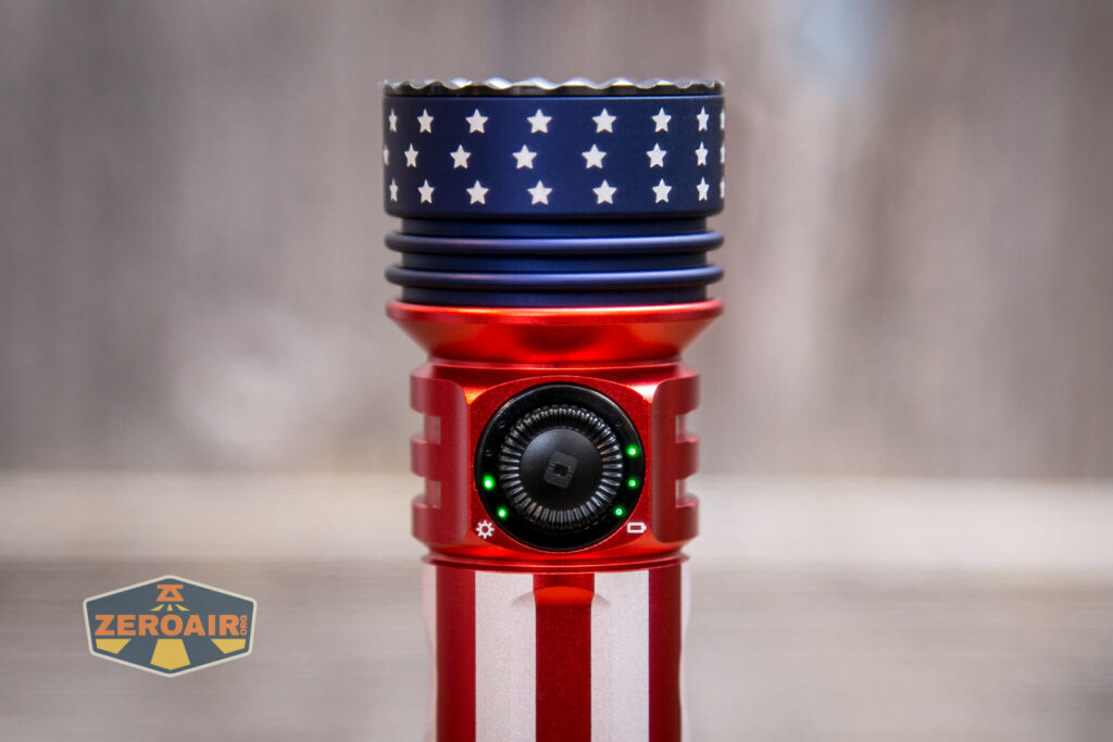 Olight Seeker 3 Pro Flashlight rotary e-switch indication