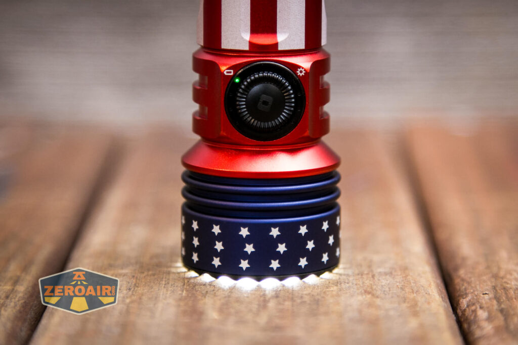 Olight Seeker 3 Pro Flashlight emitters on