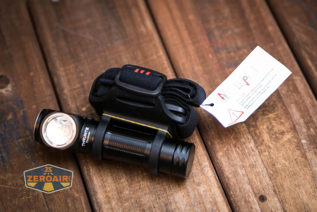 Thrunite Thrower Headlamp label