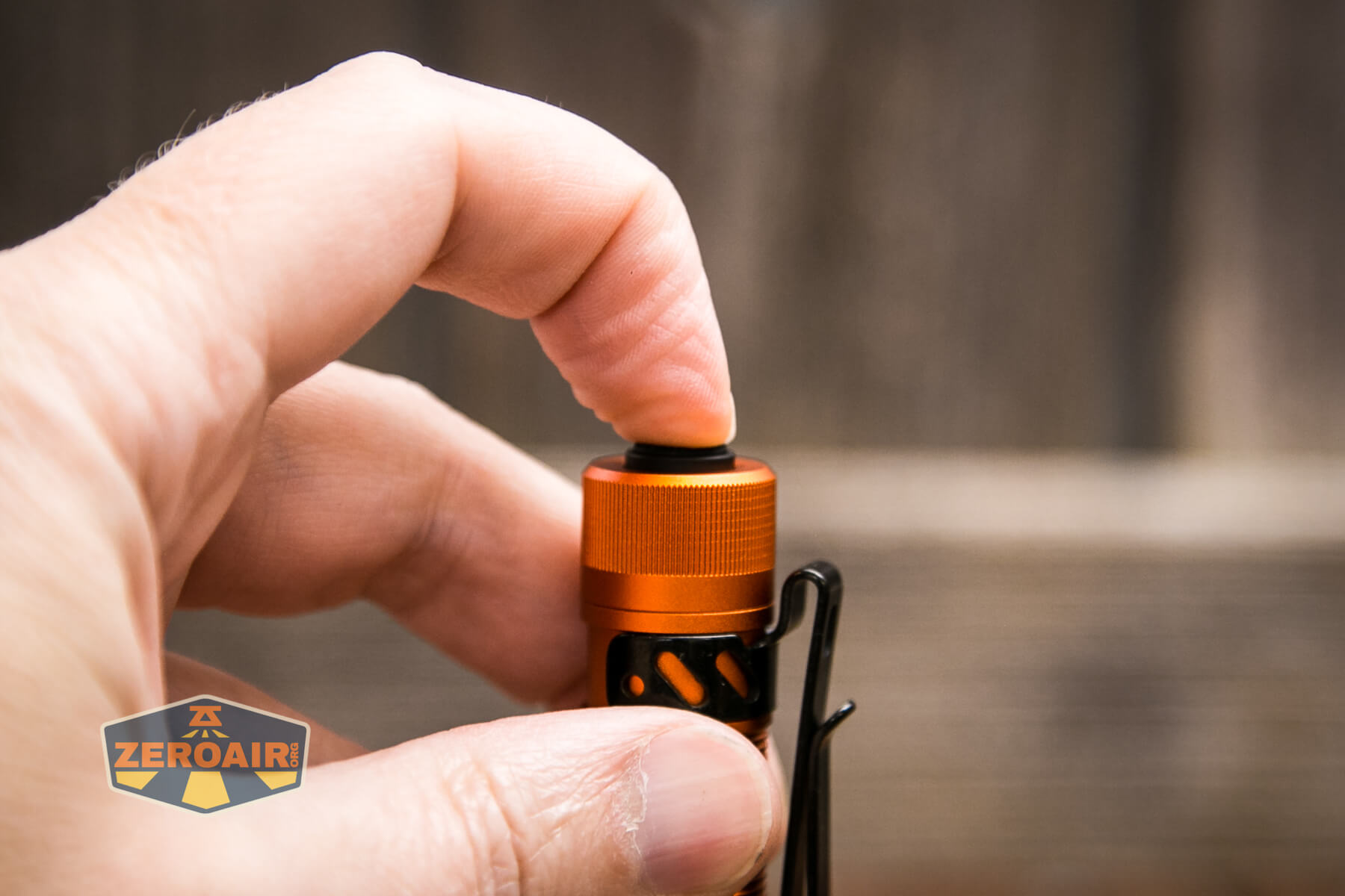 Acebeam Pokelit AA flashlight tail switch actuation