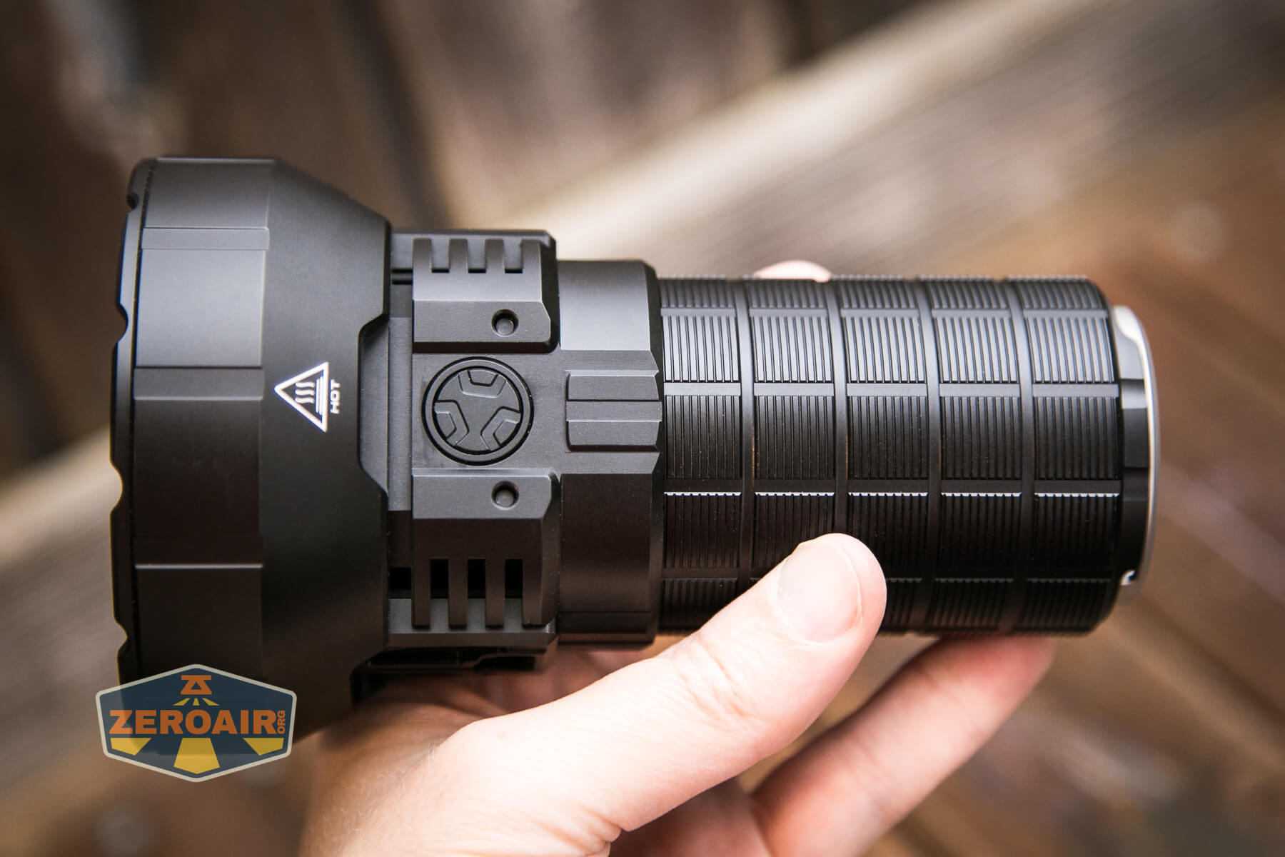 Imalent MR90 flashlight in hand