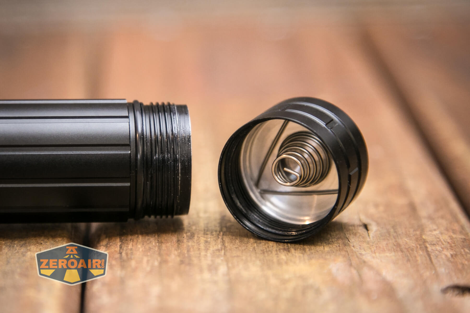 Klarus A2 Pro Zoomable flashlight tailcap off