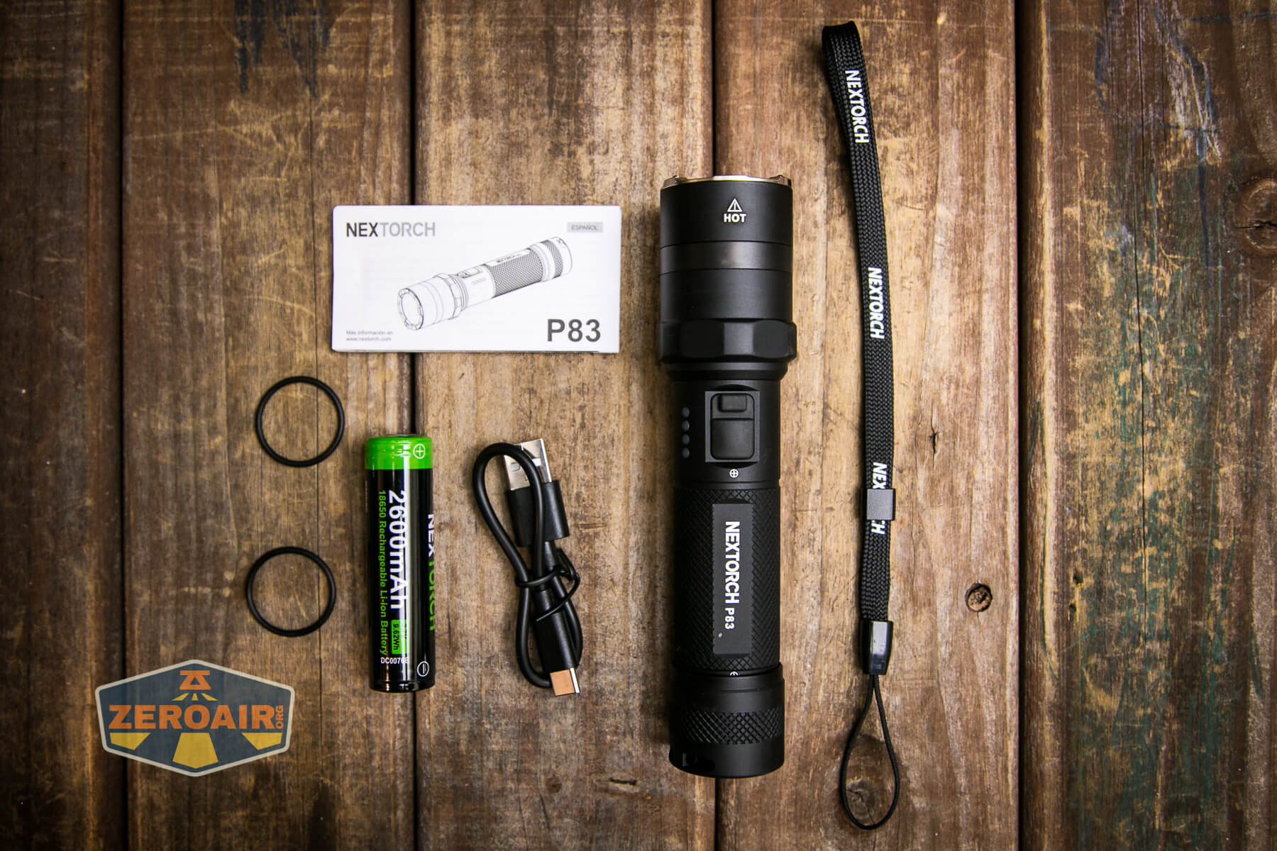 Nextorch P83 flashlight what's included