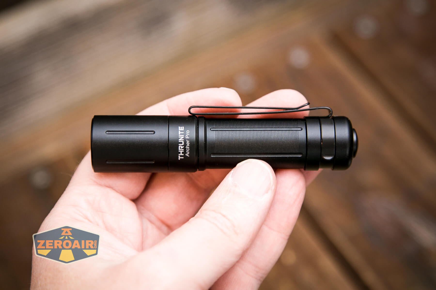 Thrunite Archer Pro flashlight in hand