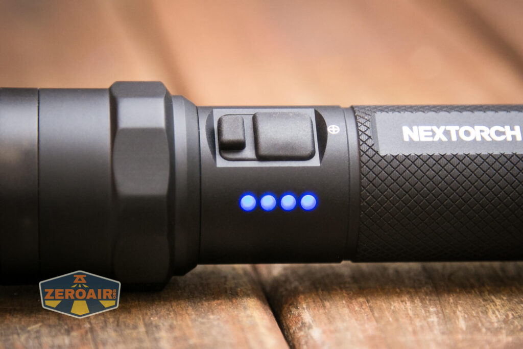 Nextorch P83 flashlight charging indicator