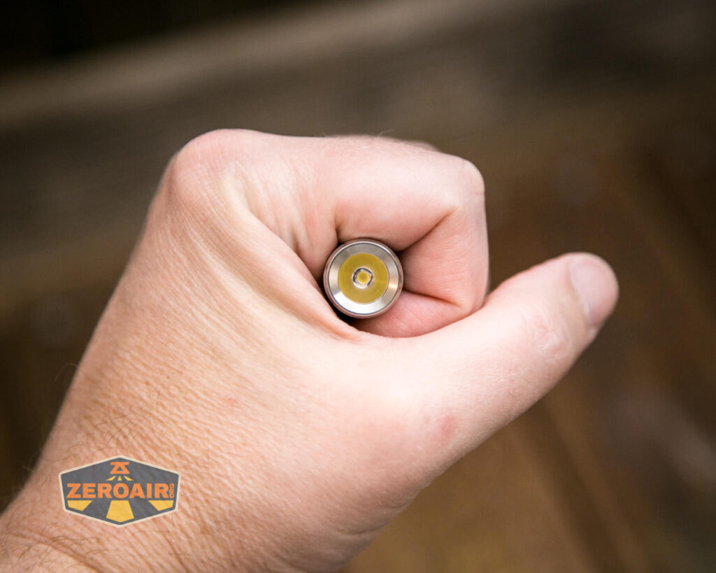 RovyVon A8U Keychain Flashlight in hand