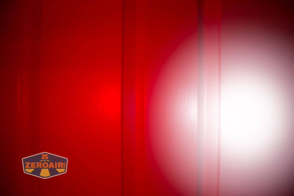 beamshots on door compared to nichia 219b