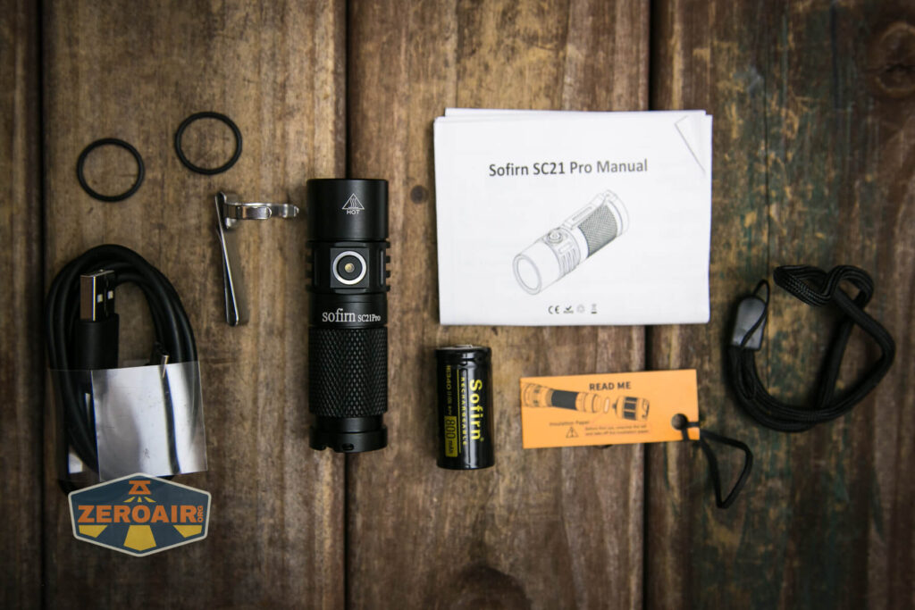 Sofirn SC21 Pro Flashlight what's included