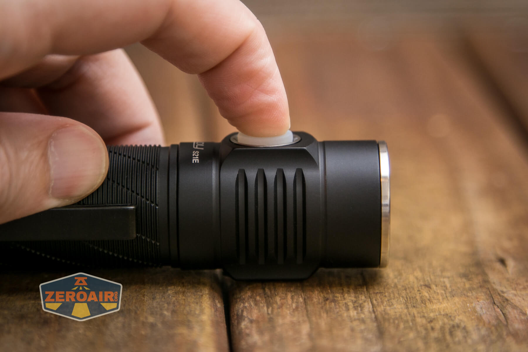 Convoy S21E flashlight e-switch actuation